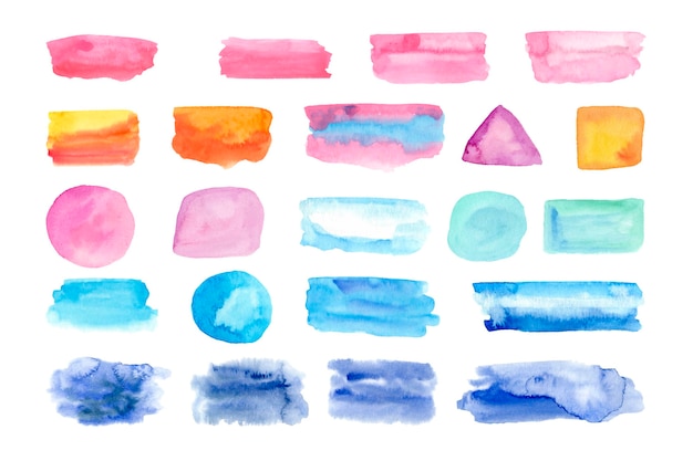 Free vector hand painted watercolor stains