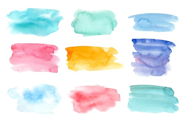 Hand painted watercolor stains
