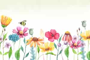 Free vector hand painted watercolor summer background