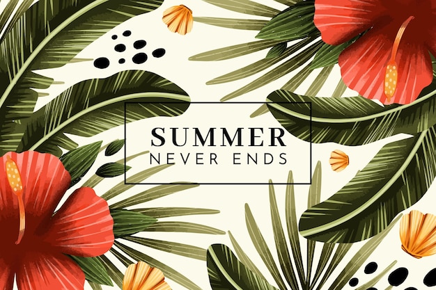 Free vector hand painted watercolor summer background