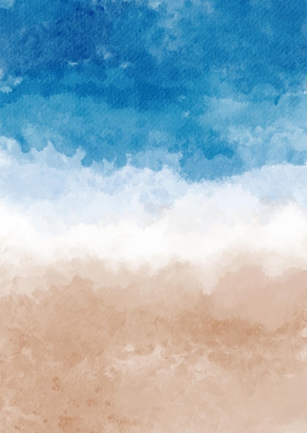 Free vector hand painted watercolour abstract beach themed background