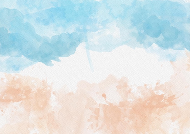 Hand painted watercolour beach themed background