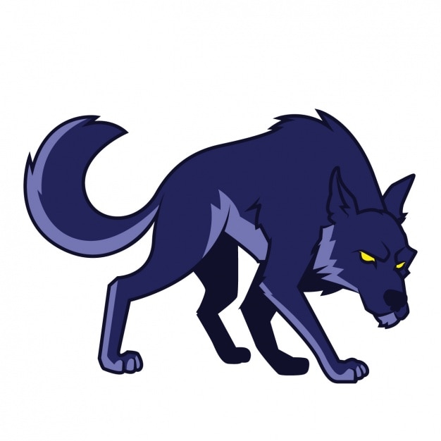 Free vector hand painted wolf design