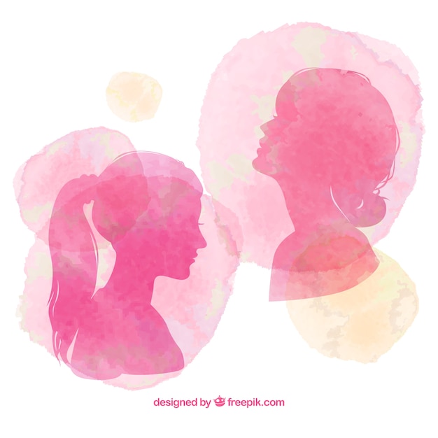Hand painted women silhouettes