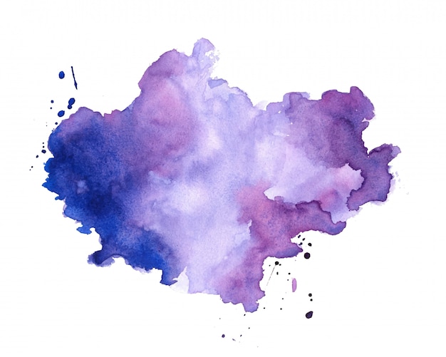 Hand painter colors watercolor stain texture background Free Vector