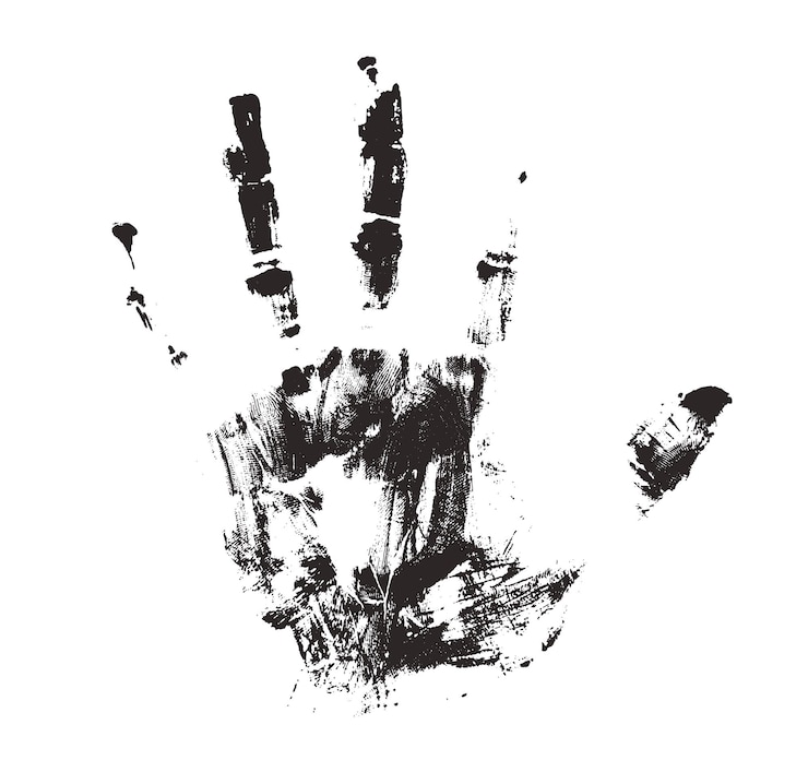 Free Vector hand prints splashed vector design