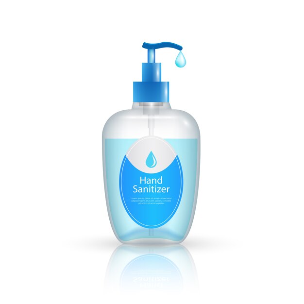 Hand sanitizer bottle washing gel and drop