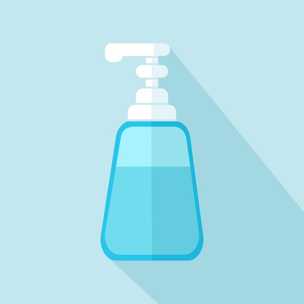 Hand sanitizer in flat design