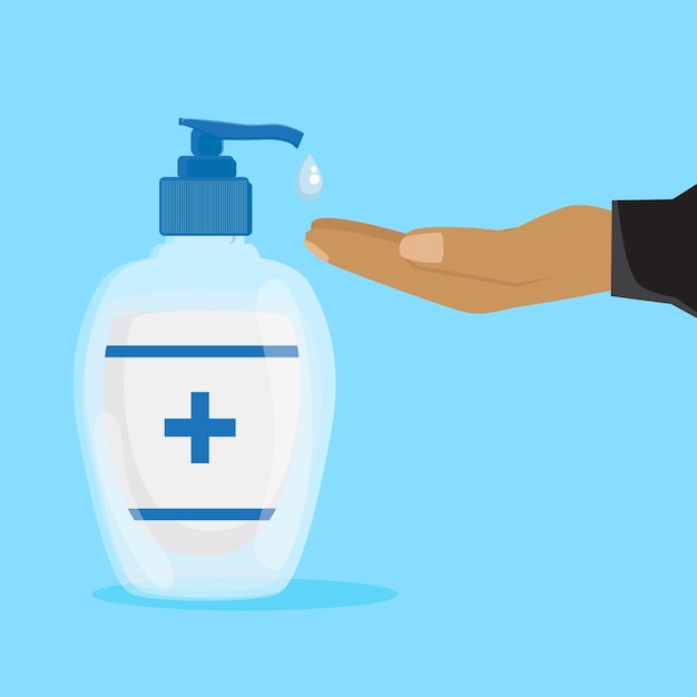 Free vector hand sanitizer illustration concept