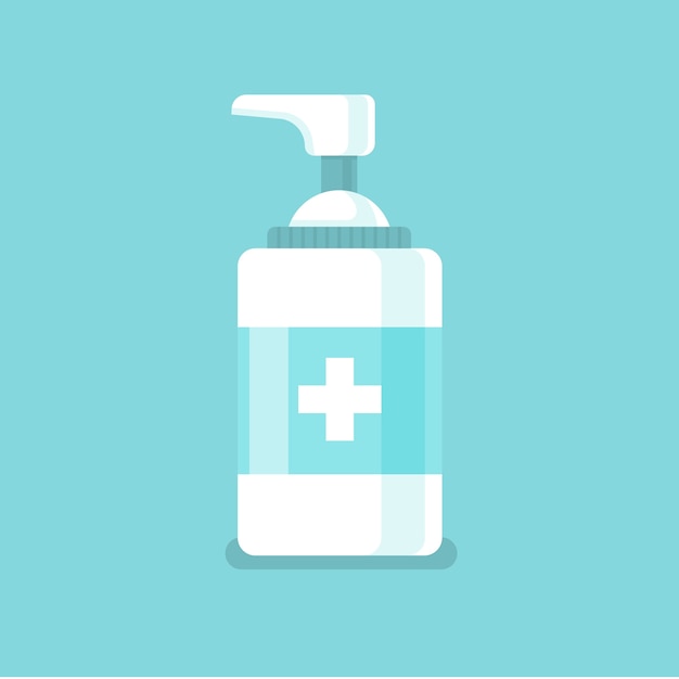 Free vector hand sanitizer illustration in flat design