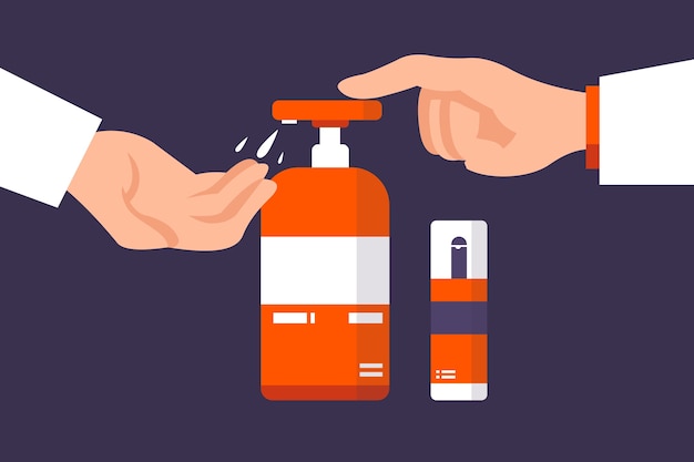 Free vector hand sanitizer illustration