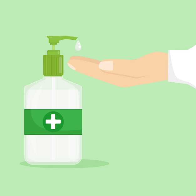 Free vector hand sanitizer illustration