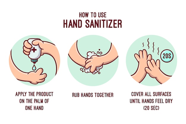 Free vector hand sanitizer infographic template