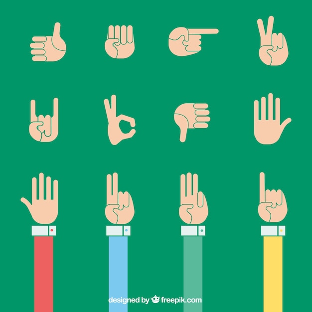 Free vector hand signs