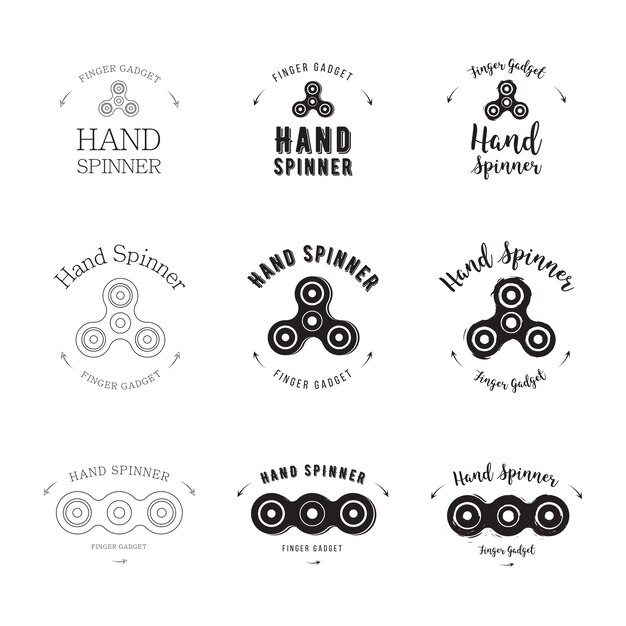 Free Vector Hand Drawn Spinners Pattern