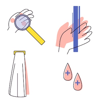 День мытья рук плоский значок набор
