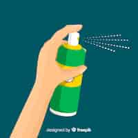 Vettore gratuito mano con spray antizanzare