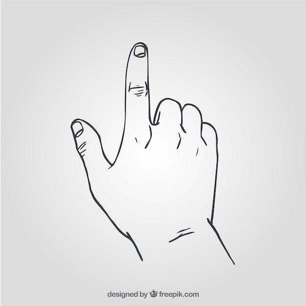 Hand with pointing finger