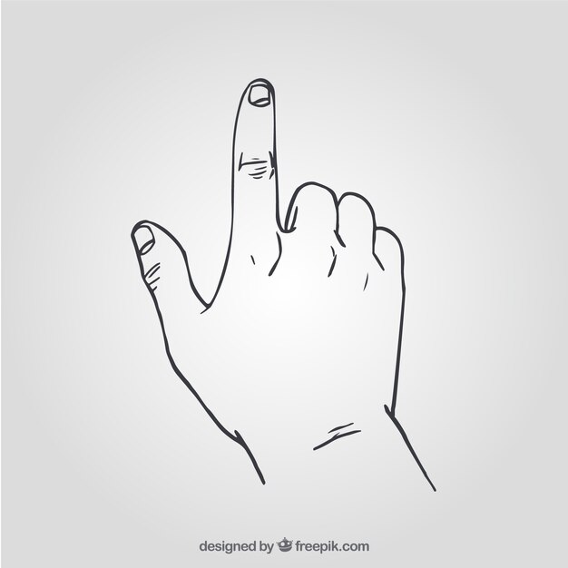 Рука с указательный палец