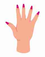 Free vector hand of woman retro