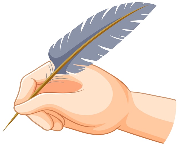 Free vector hand writing with quill