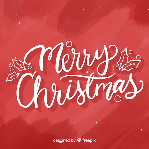 Free vector hand written text christmas background