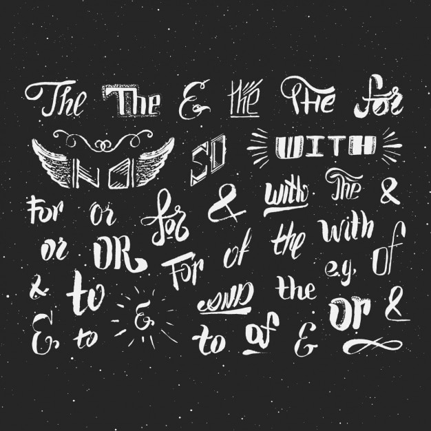 Free Vector hand written words collection