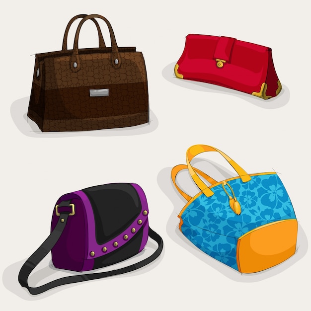 Free vector handbag designs collection