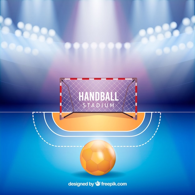 Handball stadium in realistic style