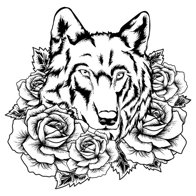 Download Free Black And White Hand Drawn Illustration Wolf With Engraving Use our free logo maker to create a logo and build your brand. Put your logo on business cards, promotional products, or your website for brand visibility.