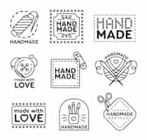 Free vector handmade badges set