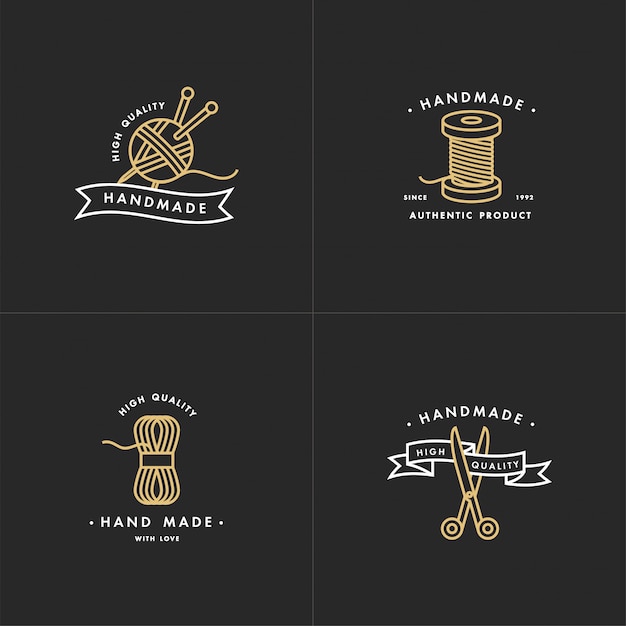 Download Free Logo For Tailors In Vintage Style With Needle And Thread Elements Use our free logo maker to create a logo and build your brand. Put your logo on business cards, promotional products, or your website for brand visibility.