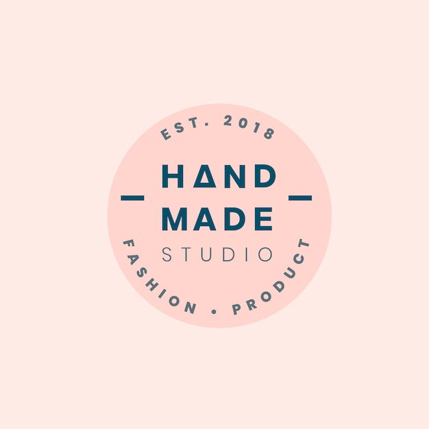 Download Free Handmade Crafts Logo Badge Design Free Vector Use our free logo maker to create a logo and build your brand. Put your logo on business cards, promotional products, or your website for brand visibility.