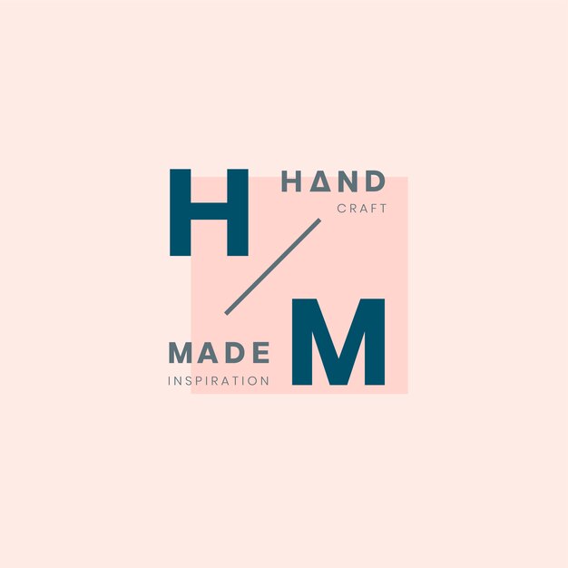 Handmade crafts logo badge design