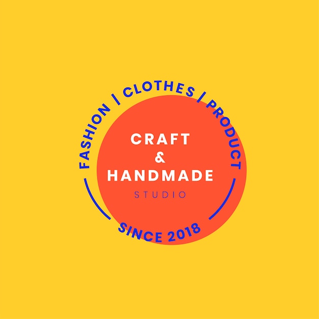 Download Free Handmade Crafts Logo Badge Design Free Vector Use our free logo maker to create a logo and build your brand. Put your logo on business cards, promotional products, or your website for brand visibility.