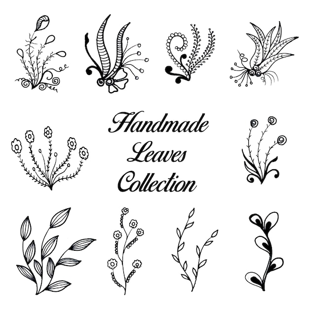 Handmade leaves collection