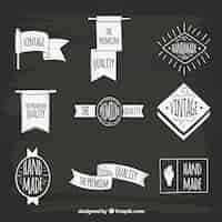 Free vector handmade quality badges