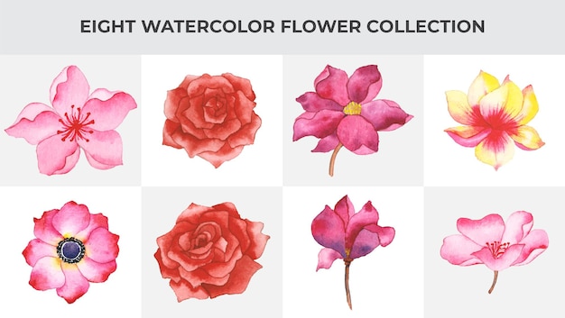 Handmade Watercolor Floral Art set