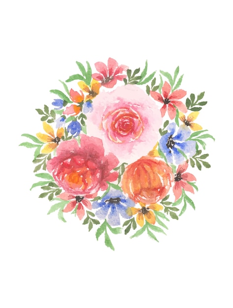 Free vector handmade watercolor floral art