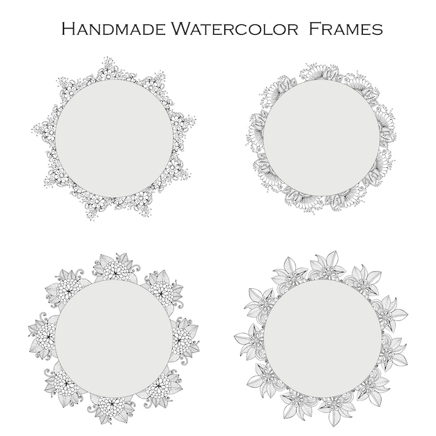 Handmade watercolor frames