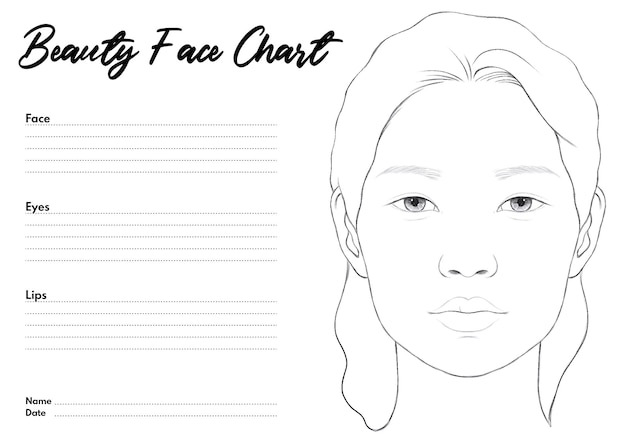 Free vector handrawn template of woman face