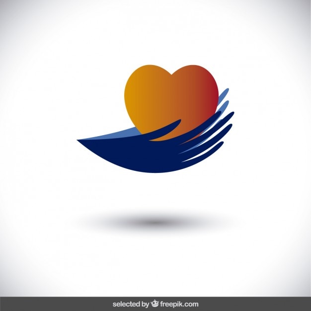 Free Vector hands holding a heart