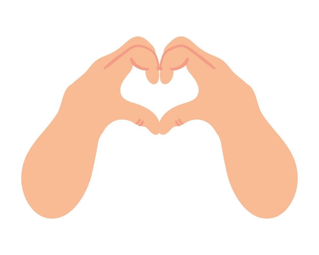 Free vector hands making heart