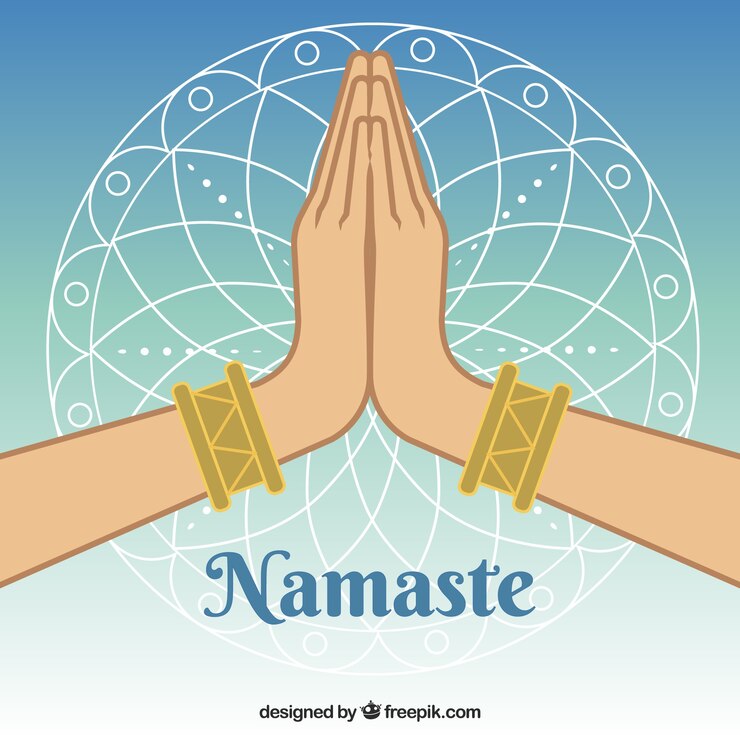 मुफ़्त वेक्टर hands with namaste gesture