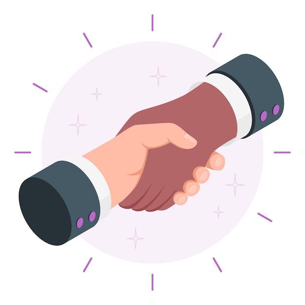 Free vector handshake concept illustration