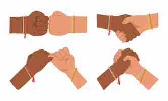 Free vector handshake pinky promise friendship love hand couple