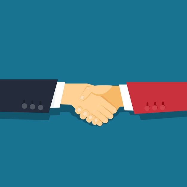 Handshake vector illustration for reports and presentations