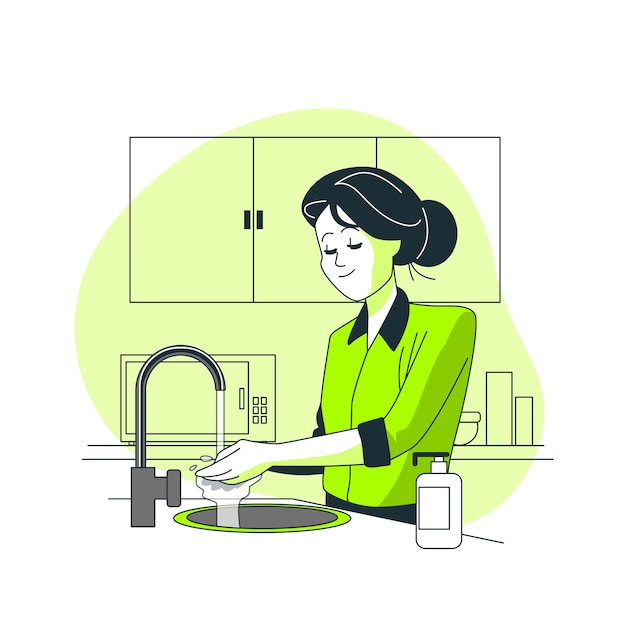 Free vector handwashing concept illustration