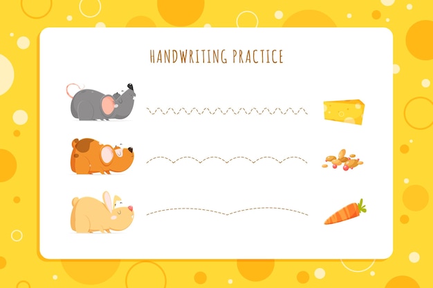 Free vector handwriting practice for kids