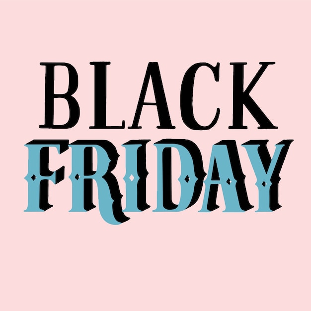 Handwritten style of Black Friday typography